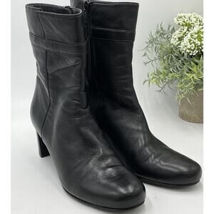 Stuart Weitzman Women's Black Heeled Supple Nappa Leather Boots Sz 7.5N